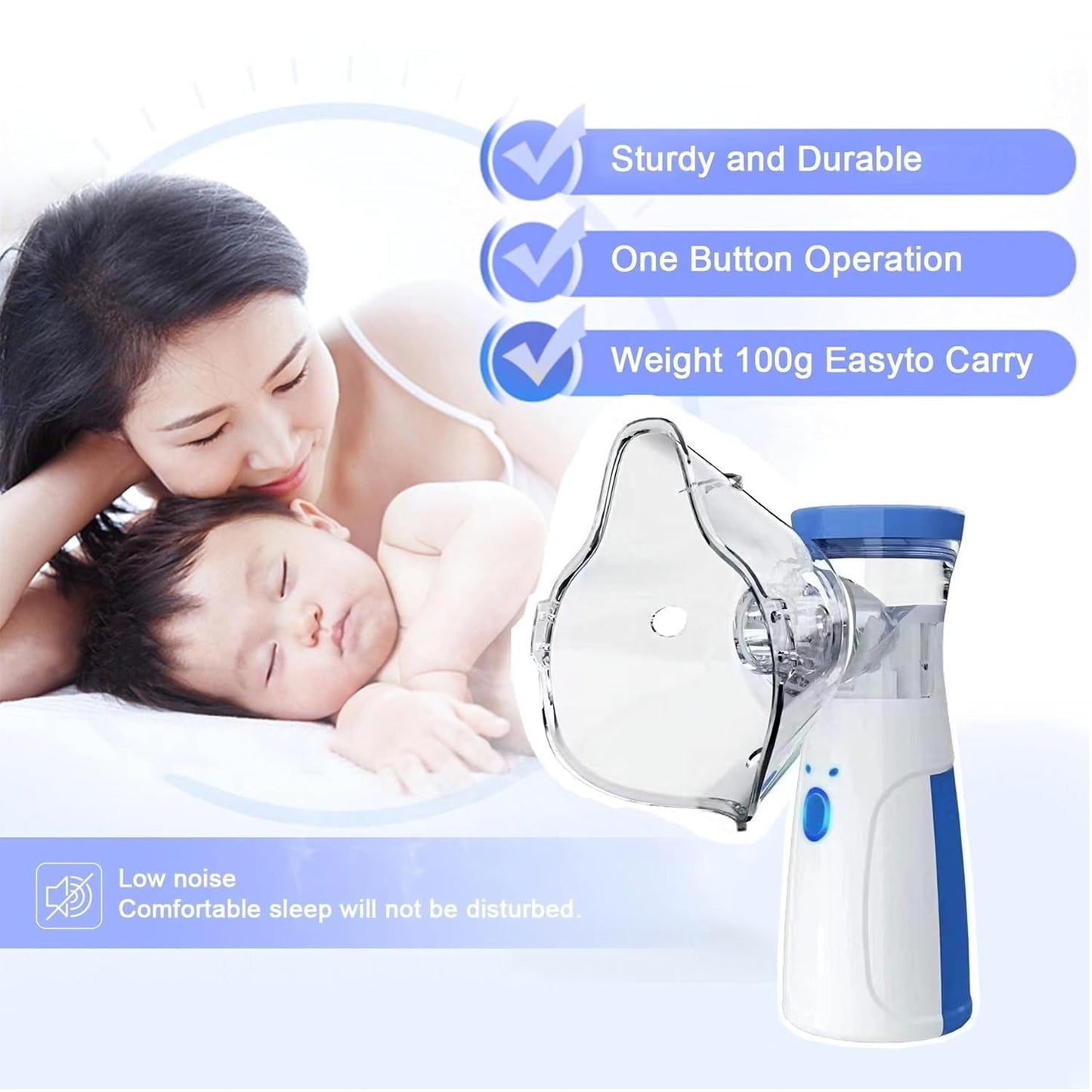 BreatheEase™ – Instant Relief, Anywhere | Silent & Portable Nebulizer