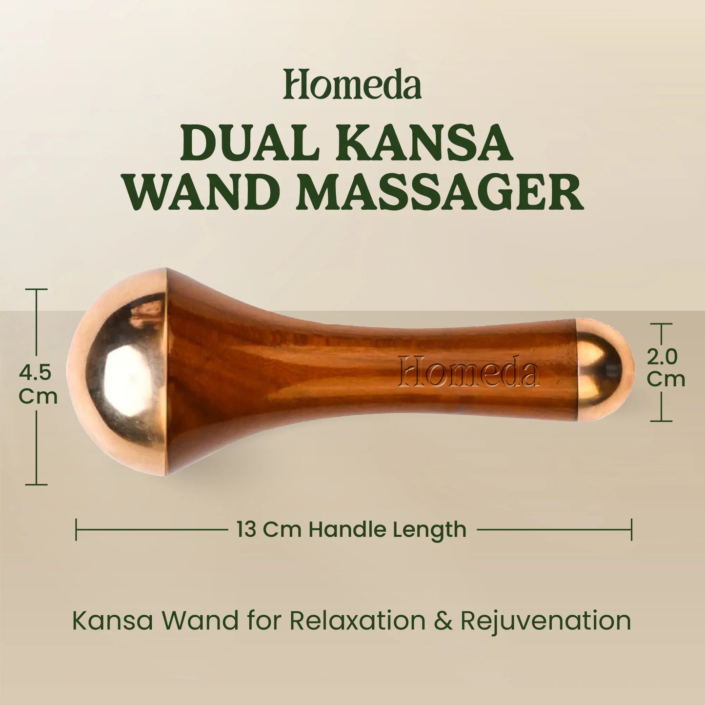 Kansa Foot Massage Wand- Relaxing