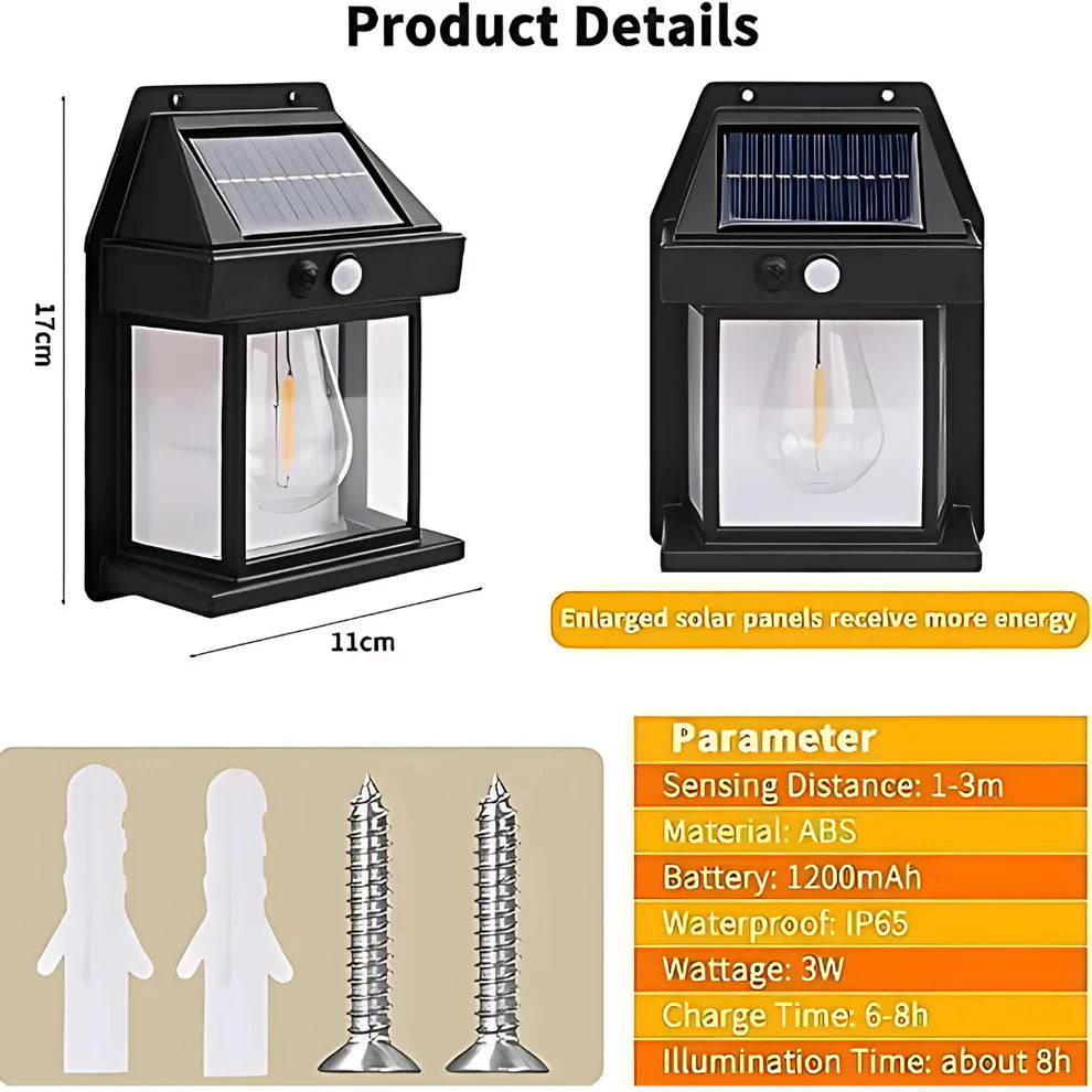 solar light outdoor wall light